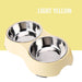 Pet Double Bowls Dog Food Water Stainless Steel Cat