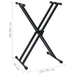 Double Braced Keyboard Stand and Stool Set Black Ibbkl