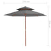 Double Decker Parasol With Wooden Pole 270 Cm Anthracite