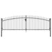 Double Door Fence Gate With Spear Top 400x150 Cm Oaatlb