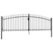 Double Door Fence Gate With Spear Top 400x175 Cm Oapitk