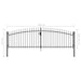 Double Door Fence Gate With Spear Top 400x175 Cm Oapitk