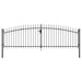 Double Door Fence Gate With Spear Top 400x200 Cm Oapiab