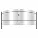 Double Door Fence Gate With Spear Top 400x225 Cm Oapiao