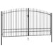 Double Door Fence Gate With Spear Top 400x248 Cm Oapiax