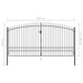 Double Door Fence Gate With Spear Top 400x248 Cm Oapiax