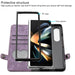 Double Fold Leather Phone Case With Side Buckle For Samsung