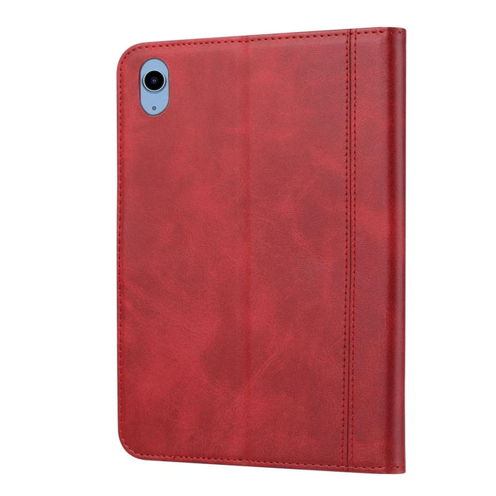 Double Fold Leather Smart Tablet Case With Calf Texture