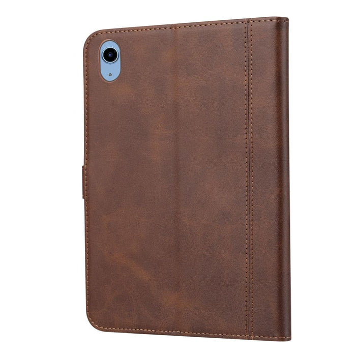 Double Fold Leather Smart Tablet Case With Calf Texture