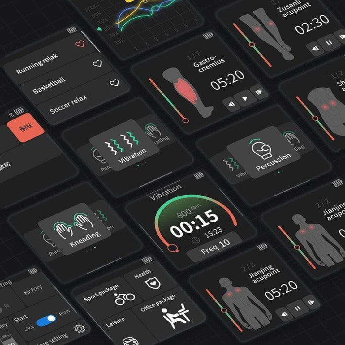 Double Head Pain Relief Massage Gun with Touch Screen