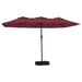 Double-head Parasol Bordeaux Red 449x245 Cm Tlxkak