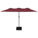 Double-head Parasol Bordeaux Red 449x245 Cm Tlxkak