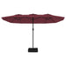 Double-head Parasol Bordeaux Red 449x245 Cm Tlxkak