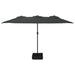 Double-head Parasol with Leds Anthracite 449x245 Cm Tlxkpp