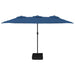 Double-head Parasol with Leds Azure Blue 449x245 Cm Tlxklb