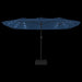 Double-head Parasol with Leds Azure Blue 449x245 Cm Tlxklb