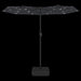 Double-head Parasol with Leds Black 316x240 Cm Tlxkip