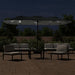 Double-head Parasol with Leds Black 449x245 Cm Tlxkpk