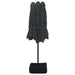 Double-head Parasol with Leds Black 449x245 Cm Tlxkpk
