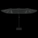 Double-head Parasol with Leds Black 449x245 Cm Tlxkpk