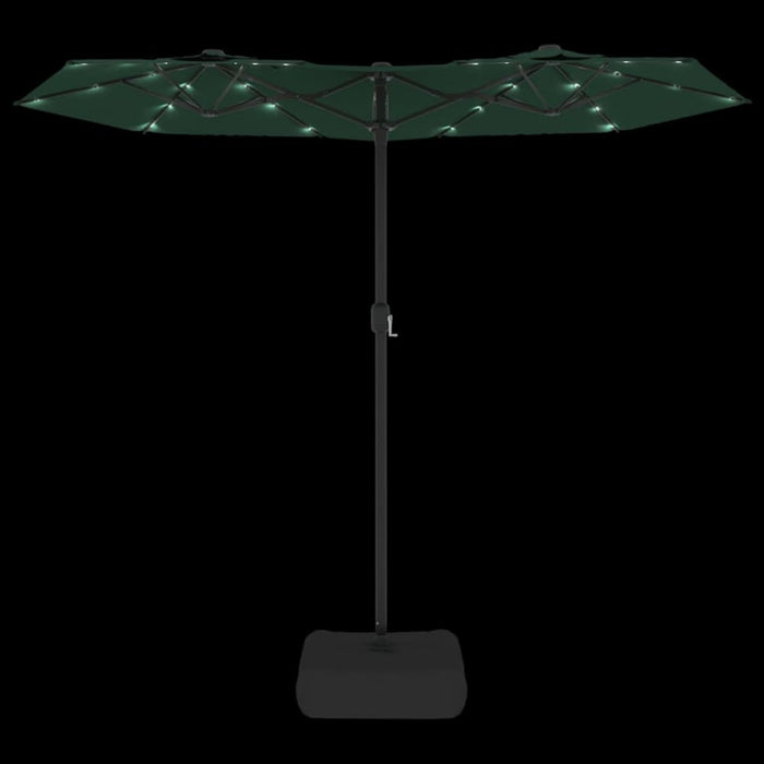 Double-head Parasol With Leds Green 316x240 Cm Tlxkib