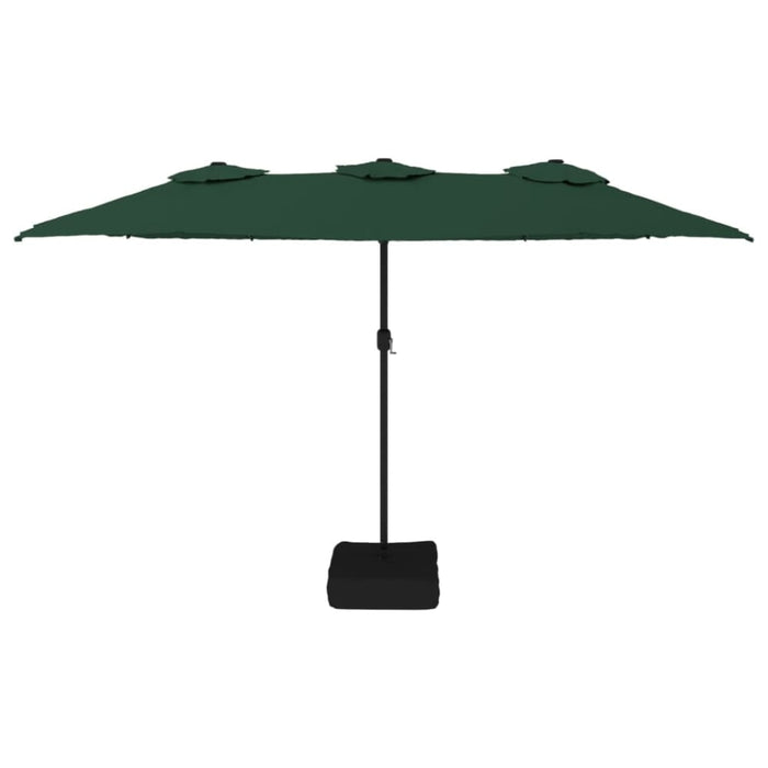 Double-head Parasol with Leds Green 449x245 Cm Tlxkpa