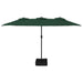 Double-head Parasol with Leds Green 449x245 Cm Tlxkpa