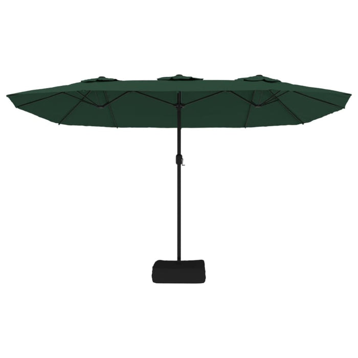 Double-head Parasol with Leds Green 449x245 Cm Tlxkpa