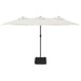Double-head Parasol with Leds Sand White 449x245 Cm Tlxkpt