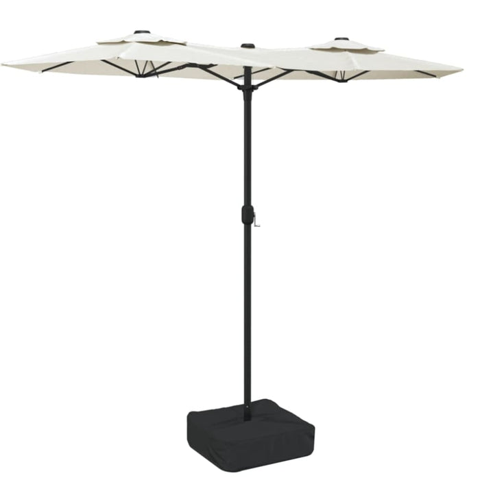 Double-head Parasol Sand White 316x240 Cm Tlxklo