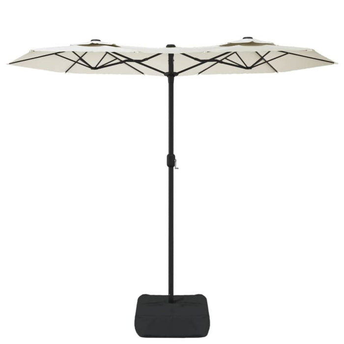 Double-head Parasol Sand White 316x240 Cm Tlxklo
