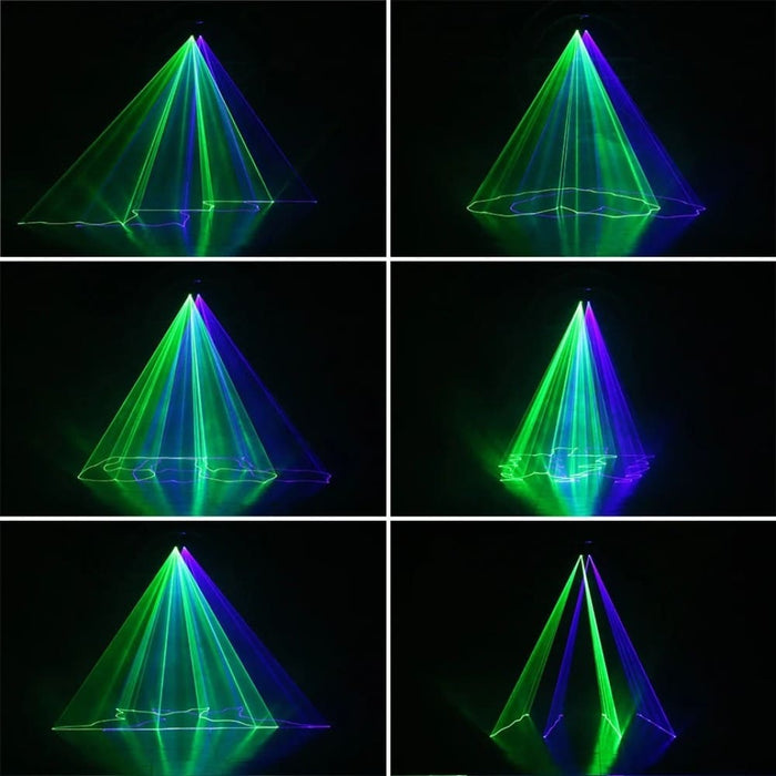 Double Hole Disco Dj Laser Beam Line Scanner Projector Rgb