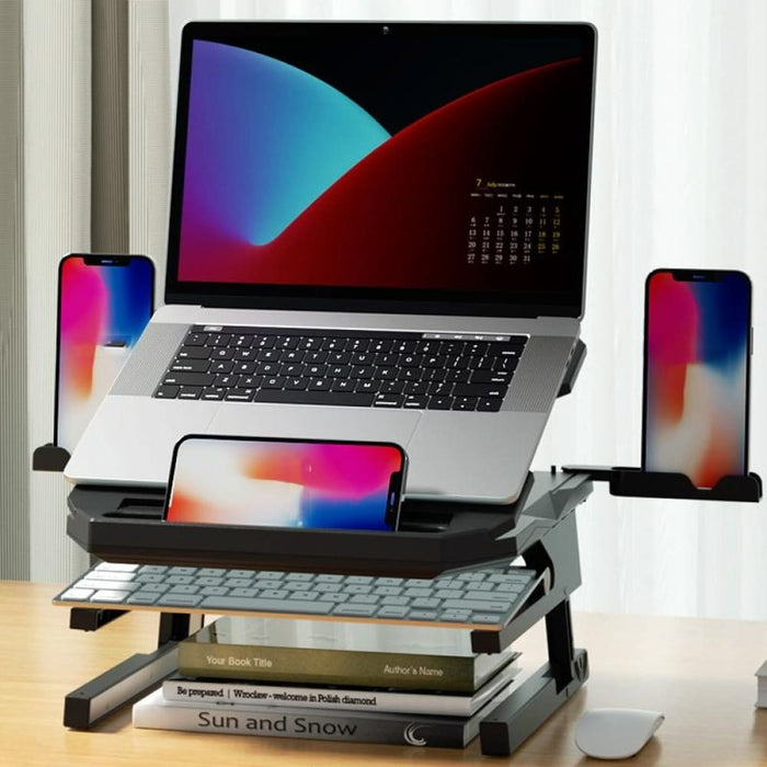 Double Layer Foldable Lift Laptop Stand Aluminum Computer