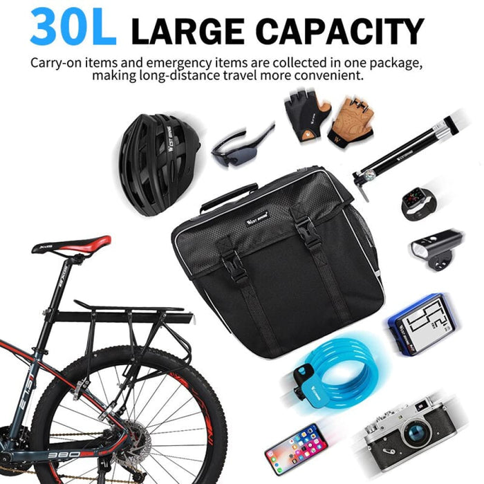 30l Double Side Rear Rack Luggage Bag