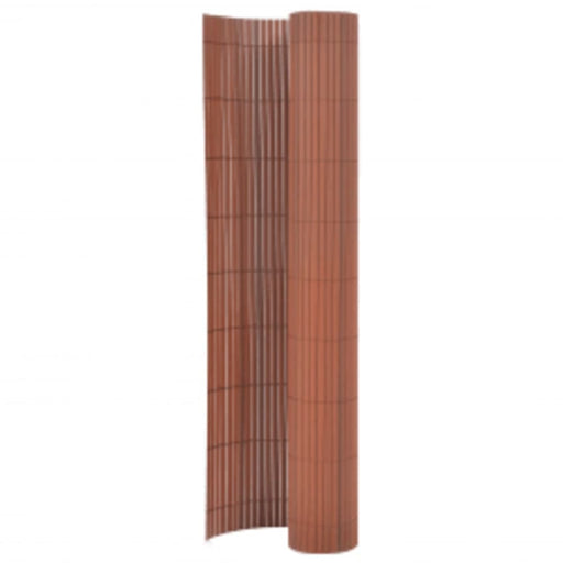 Double - sided Garden Fence 110x500 Cm Brown Toiola