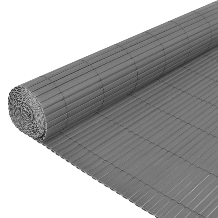 Double-sided Garden Fence Pvc 90x300 Cm Grey Atlxl