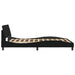 Double Size Bed Frame with Headboard Black 137x190 Cm