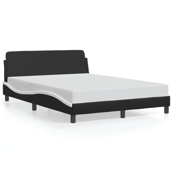 Double Size Bed Frame With Headboard Black And White