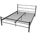Double Size Bed Frame Black Metal Xaiani