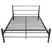 Double Size Bed Frame Black Metal Xaiani