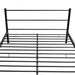 Double Size Bed Frame Black Metal Xaiani