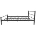 Double Size Bed Frame Black Metal Xaiani