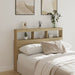 Double Size Headboard Cabinet with Led Sonoma Oak