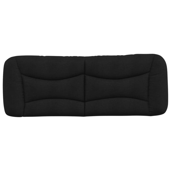 Double Size Headboard Cushion Black 137 Cm Fabric Tiapia