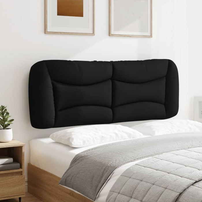 Double Size Headboard Cushion Black 137 Cm Fabric Tiapia
