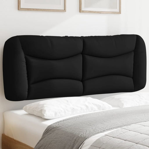 Double Size Headboard Cushion Black 137 Cm Fabric Tiapia