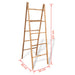 Double Towel Ladder with 5 Rungs Bamboo 50x160 Cm Xatioa