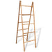 Double Towel Ladder with 5 Rungs Bamboo 50x160 Cm Xatioa