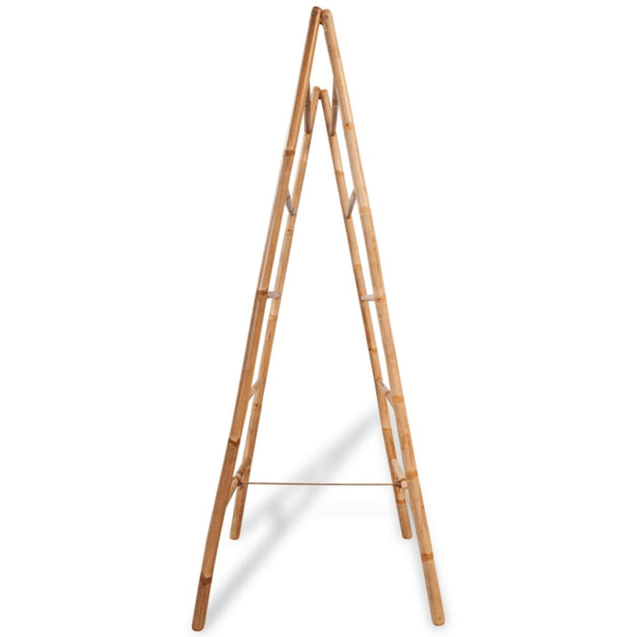 Double Towel Ladder with 5 Rungs Bamboo 50x160 Cm Xatioa