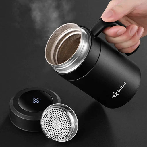 Double Walled Titanium Insulated Cup With Filter And Lid